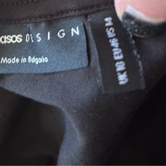 Excellent Used Condition Black ASOS Mesh long sleeve Top Size 14 - Picture 5 of 7